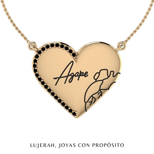 Collar "Agape": Amor Incondicional Chapado en oro de 18 quilates